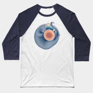 Cat Relaxing Tea Baseball T-Shirt